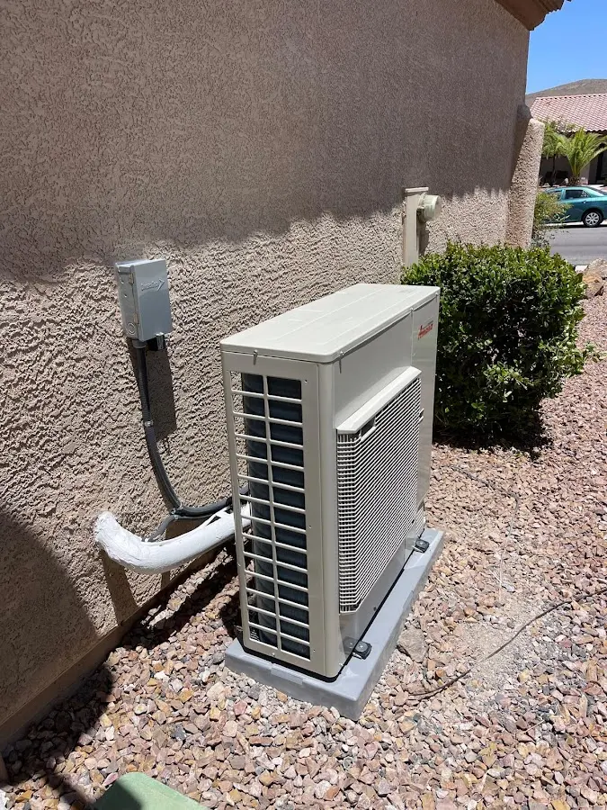 Residential air conditioning condenser unit in Parkland